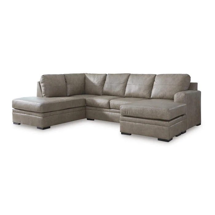Diamond Modern Furniture Exclusive Design Amuleto Leather Match 2 pc Sectional 2240516/2240503