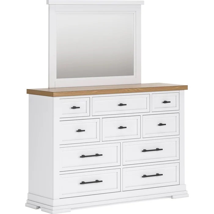 Diamond Modern Furniture Exclusive Design Ashbryn 10-Drawer Dresser with Mirror B844-31/B844-36