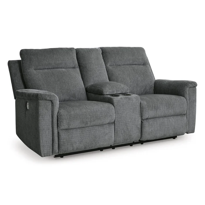 Diamond Modern Furniture Exclusive Design Barnsana Power Reclining Fabric Loveseat with Console 3320296