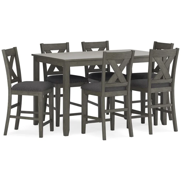 Diamond Modern Furniture Exclusive Design Caitbrook 7 pc Counter Height Dinette D388-423
