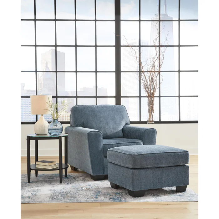 Diamond Modern Furniture Exclusive Design Cashton Stationary Fabric Chair with Ottoman 4060514/4060520