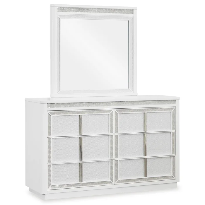 Diamond Modern Furniture Exclusive Design Chalanna 6-Drawer Dresser with Mirror B822-31/B822-36