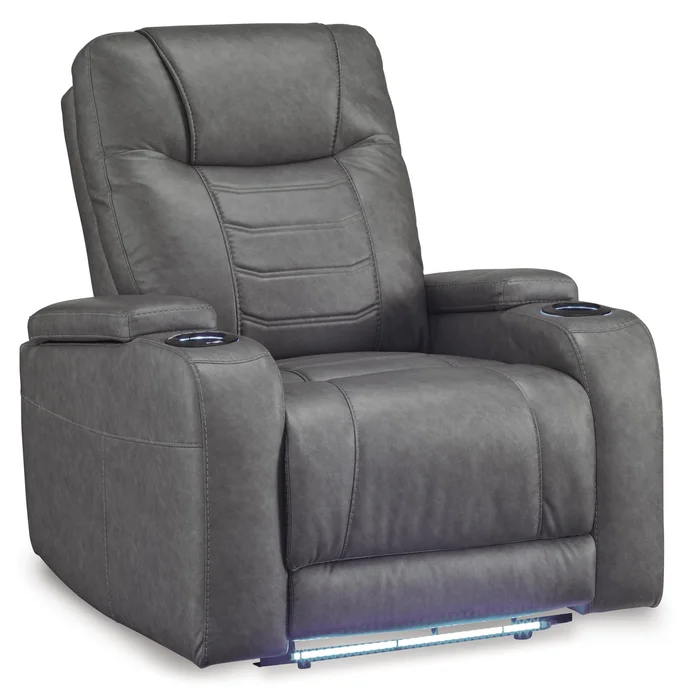 Diamond Modern Furniture Exclusive Design Schooner Rocks Power Leather Look Recliner 1610213