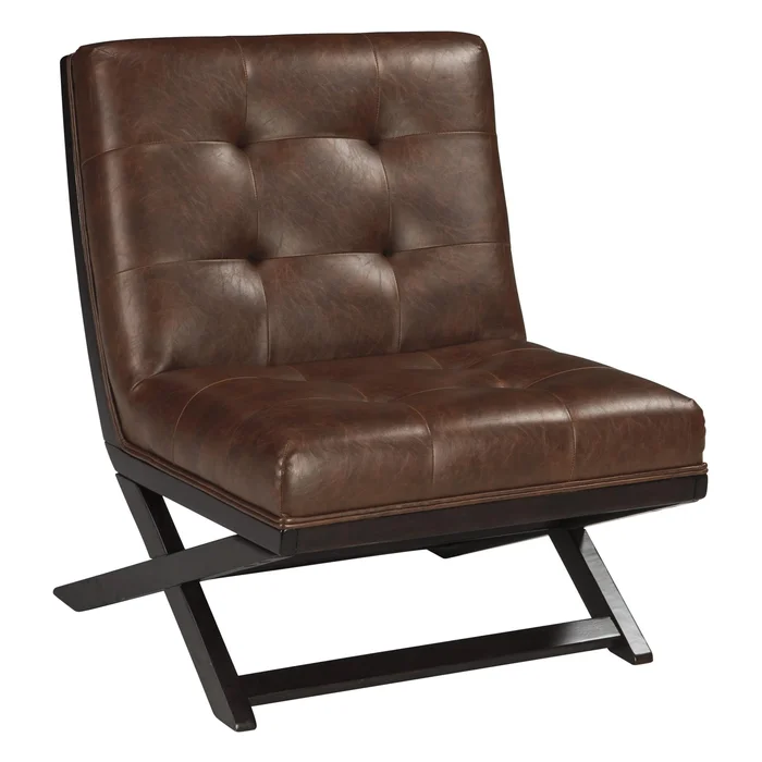 Diamond Modern Furniture Exclusive Design Sidewinder Stationary Leather Look Accent Chair A3000031
