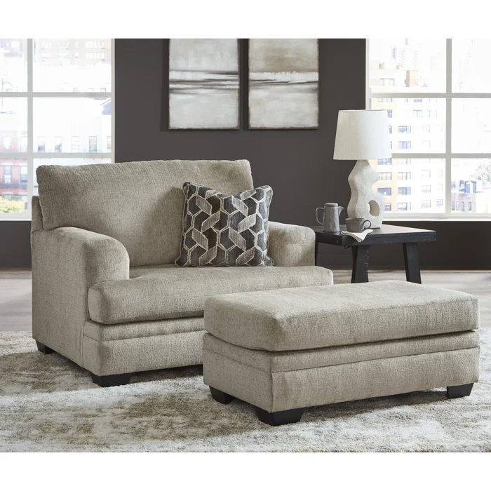 Diamond Modern Furniture Exclusive Design Stonemeade Stationary Fabric Chair with Ottoman 5950414/5950423
