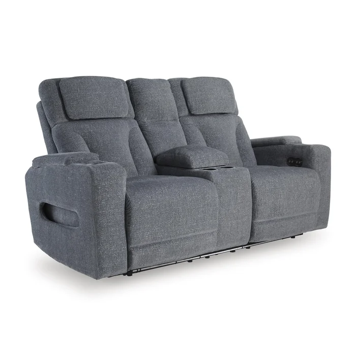 Diamond Modern Furniture Exclusive Design Studio Cave Power Reclining Fabric Loveseat with Console PC4980218
