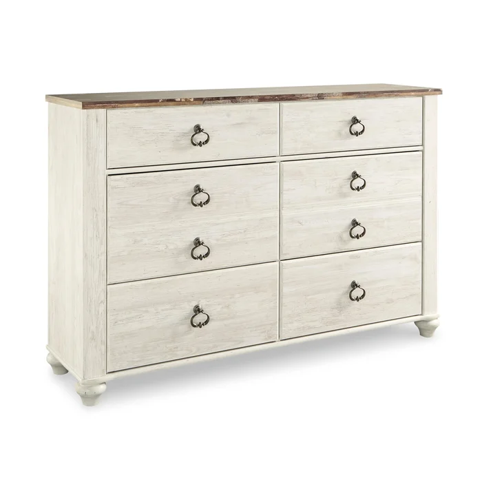 Diamond Modern Furniture Exclusive Design Willowton 6-Drawer Dresser B267-31