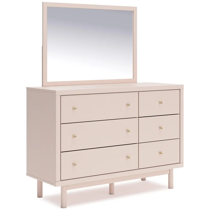 Diamond Modern Furniture Exclusive Design Wistenpine 6-Drawer Dresser with Mirror B1323-221/B1323-36