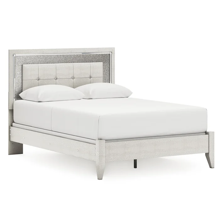 Diamond Modern Furniture Exclusive Design Zyniden Queen Upholstered Panel Bed B2114-57/B2114-54