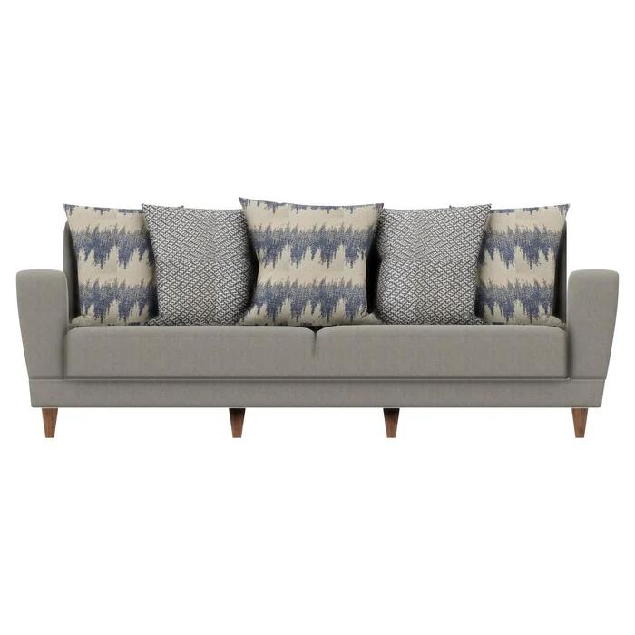 Diamond Modern Furniture Exclusive Dolce Fabric Sofabed Dolce 3-Seater Sofa Bed – Padua Cream/Blue