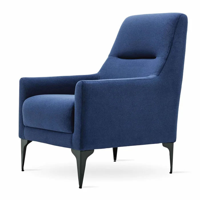 Diamond Modern Furniture Exclusive Dorian Stationary Fabric Chair Dorian Armchair – Blue