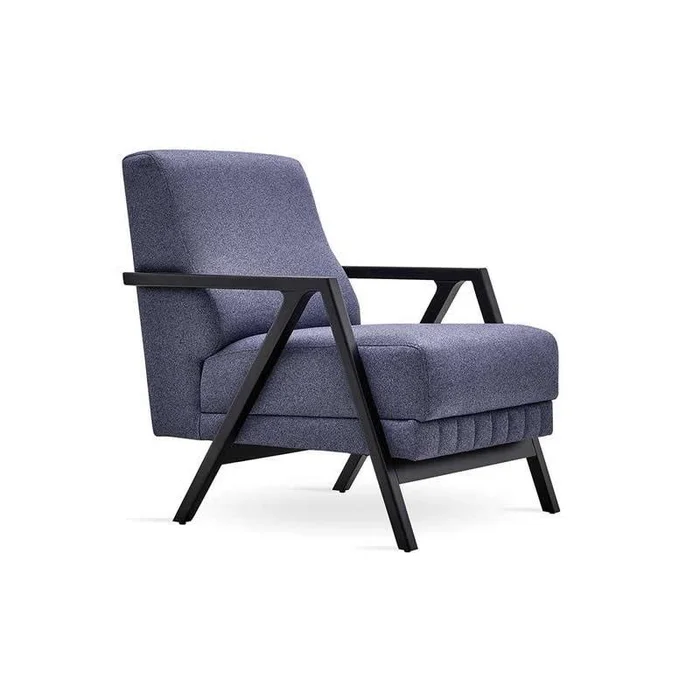 Diamond Modern Furniture Exclusive Pavia Stationary Fabric Chair Pavia Armchair – Navy Blue