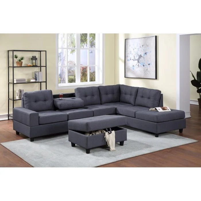 Diamond Modern Furniture HH 32Heights 2 pc Sectional 32Heights