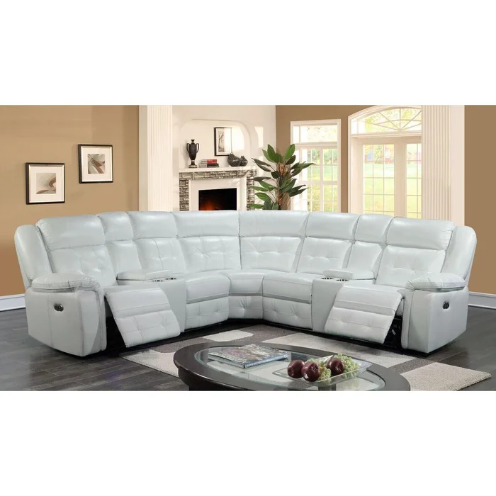 Diamond Modern Furniture HH Amazon2022 Power Reclining Leather Look 3 pc Sectional amazon2024