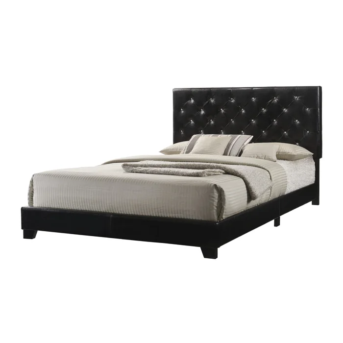 Diamond Modern Furniture HH Twin Upholstered Bed HH2020 Twin Bed – Black