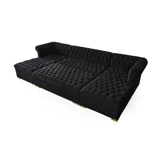 Diamond Modern Furniture NV Lauren Fabric Ottoman LAUREN-OTT-BLK