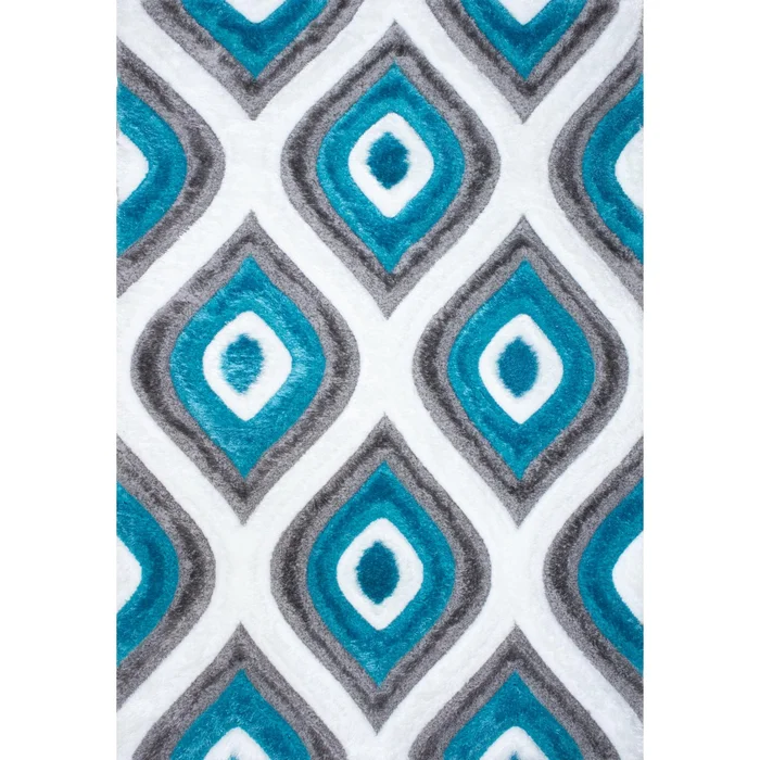 Diamond Modern Furniture NV Rugs Rectangle 3D151-GRY/TRQ-57