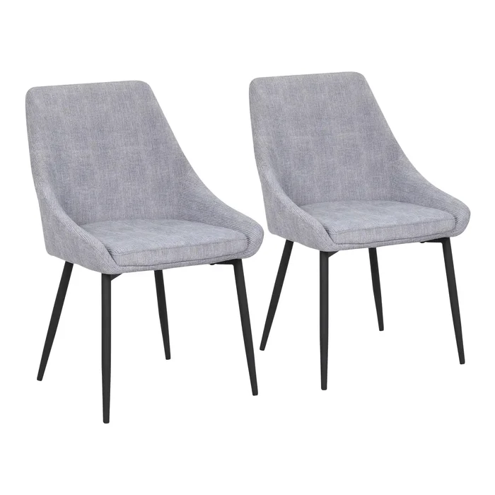Diana – Contemporary Chair (Set of 2) – Black / Gray