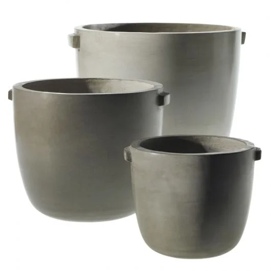 Dim Grey Concrete Planter Pot By Accent Decor- 3 sizes- Grey – Concrete – 76560 – 76561 – 76562