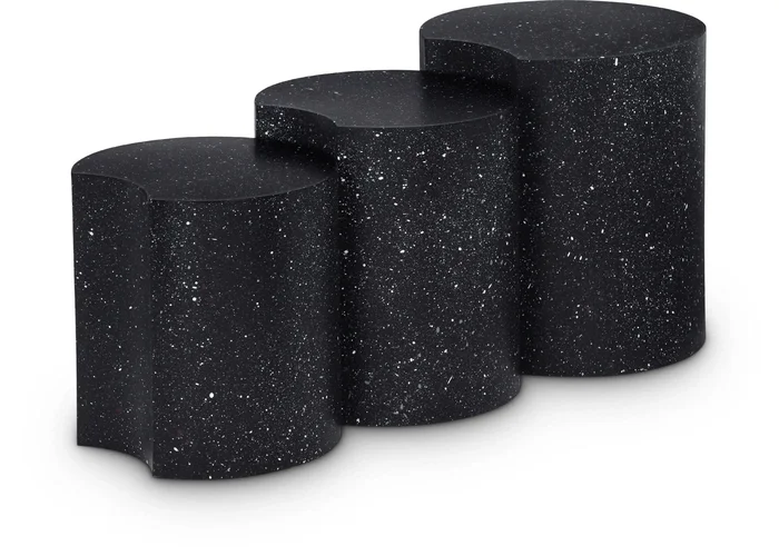 Dimple – 3 Piece Modular End Table – Terazzo Finish