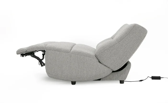 Divani Casa Basil – Modern Grey Fabric Large Electric Recliner Chair