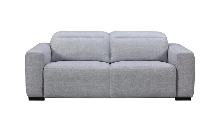 Divani Casa Bode – Modern Grey Fabric Sofa with 2 Recliners