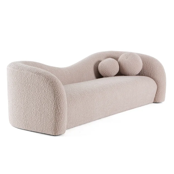 Divani Casa Calico – Contemporary Beige Fabric 4-Seat Sofa