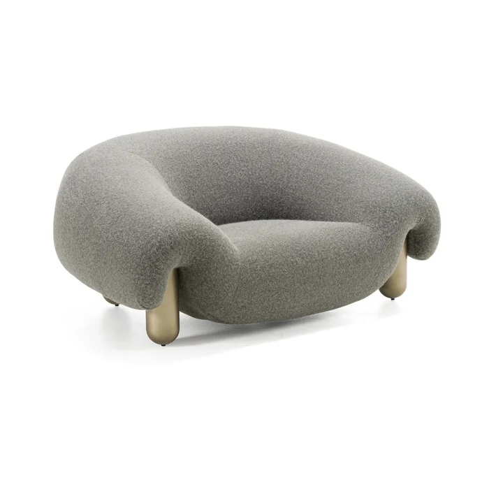 Divani Casa Clarity – Contemporary Grey Fabric Accent Chair