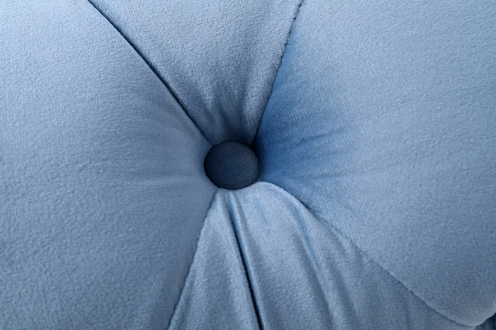 Divani Casa Darla – Modern Blue Velvet Curved Sectional Sofa