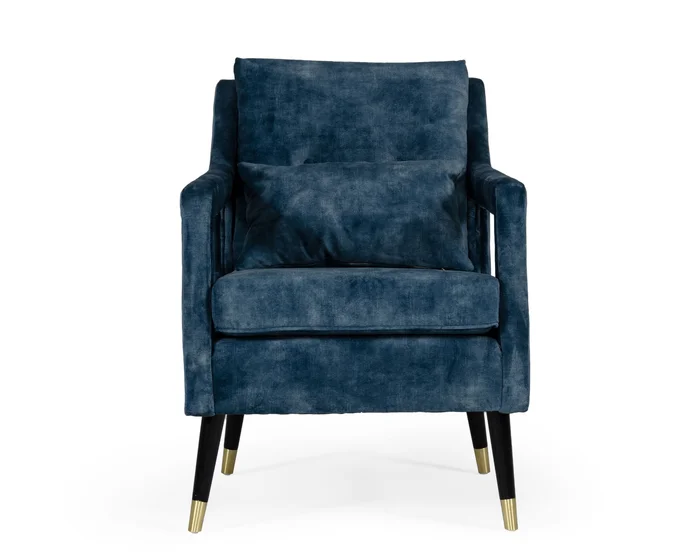 Divani Casa Doherty – Mid-Century Blue Accent Chair
