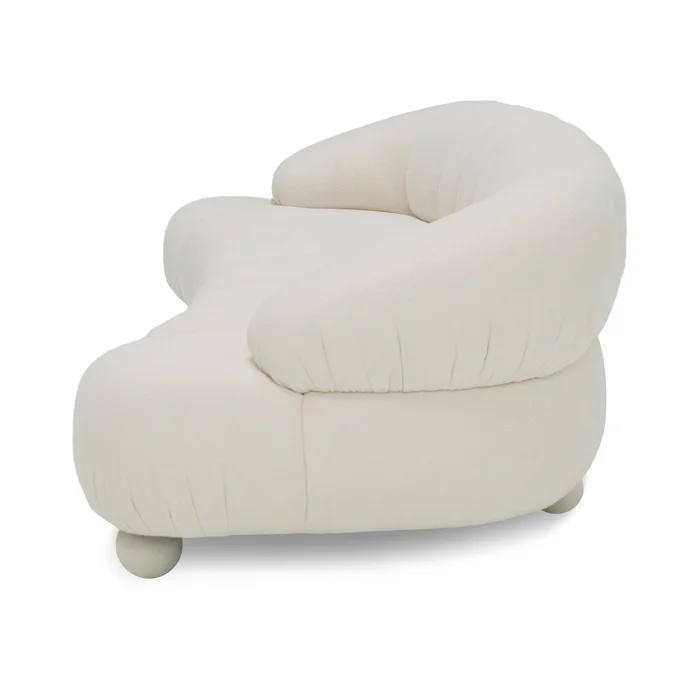 Divani Casa Duran – Contemporary White Fabric 4-Seater Sofa