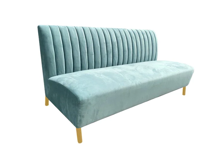 Divani Casa Mosko – Modern Light Green & Gold Fabric Sofa