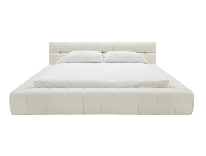 Divani Casa Tyree – Modern Tufted Off-White Fabric Bed King