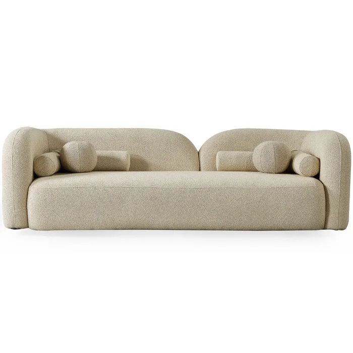 Donna Ivory Japandi Style Boucle Sofa