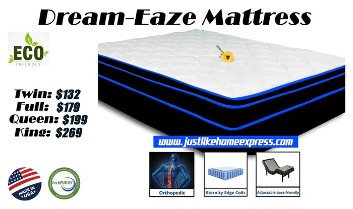 Dream Eaze Queen Pillowtop Mattress