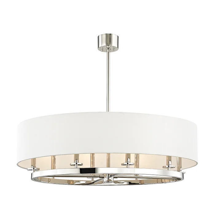 Durham 8 Light Island Light Polished Nickel