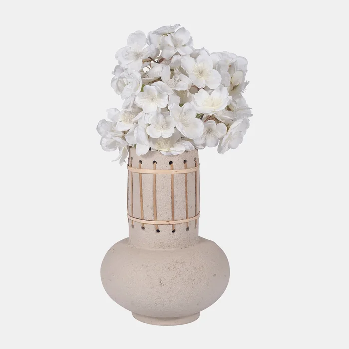 Ecomix, Top Weave Nomad Vase, Ivory