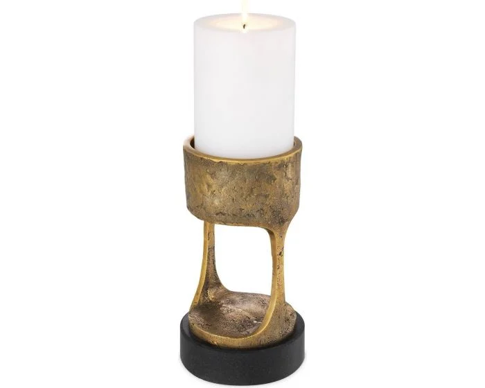Eichholtz Candle Holder Bologna in Vintage Brass – Small