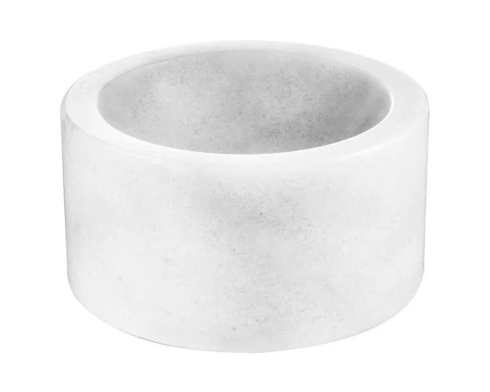 Eichholtz Conex Honed White Marble Bowl