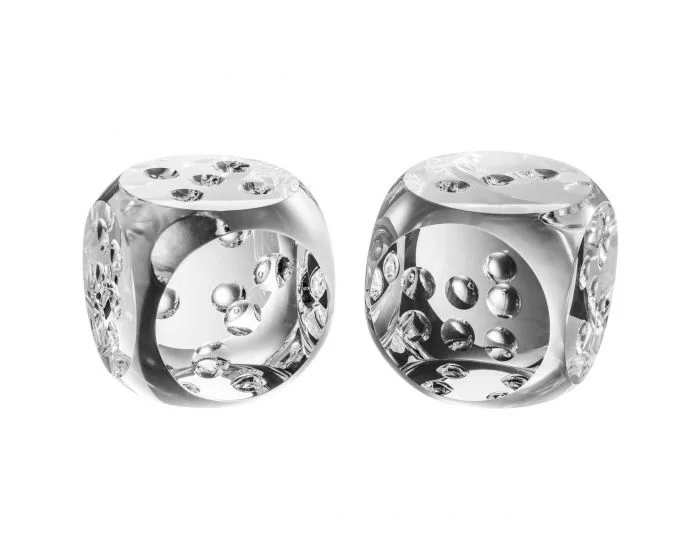 Eichholtz Dice Tradizione Crystal Gl Desk Accessory – Set Of 2