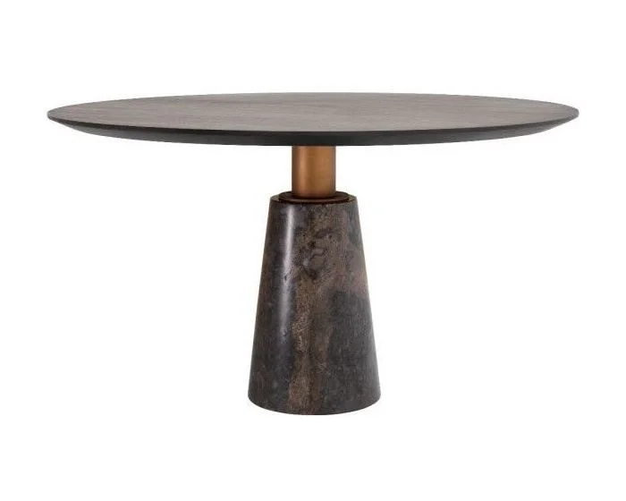 Eichholtz Dining Table Genova in Mocha Straight Oak Veneer