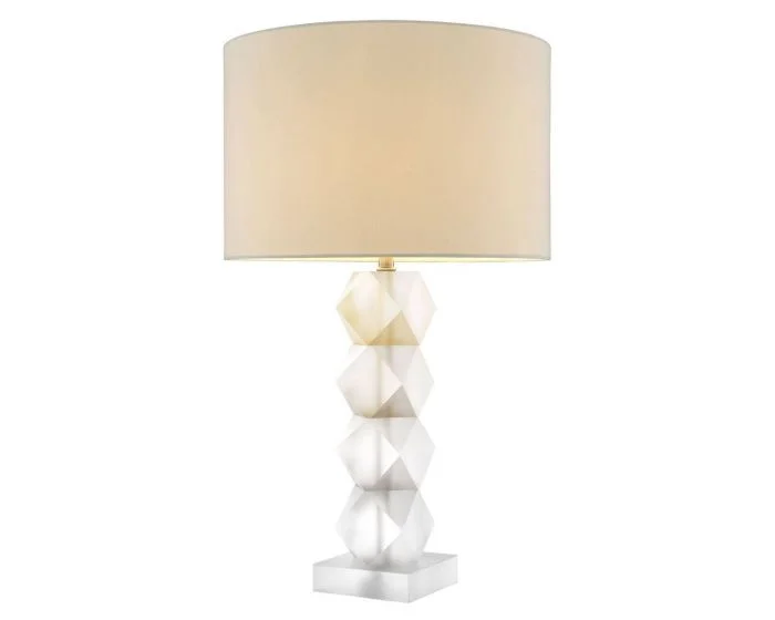 Eichholtz Whealon Frosted Crystal Shade E26 Table Lamp