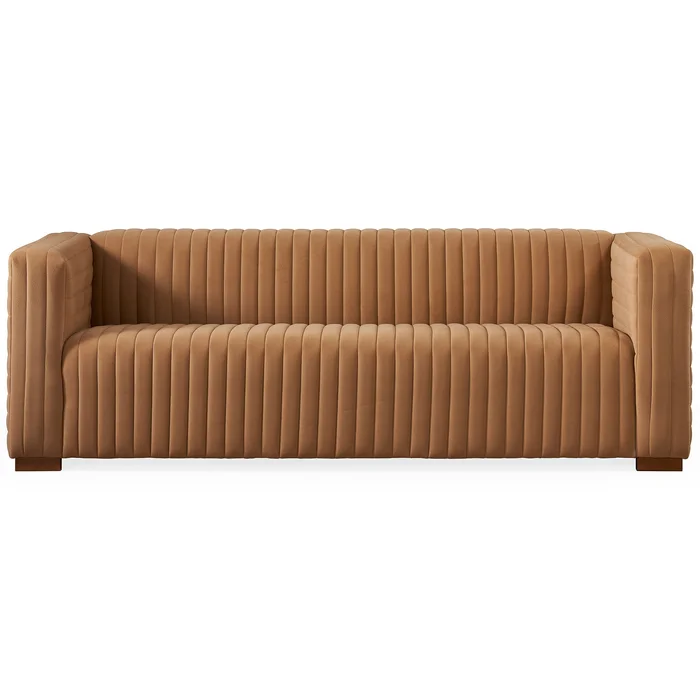 Elara Sofa – Mocha Velvet