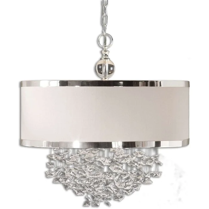 Fascination 3 Light Silken Drum Pendant