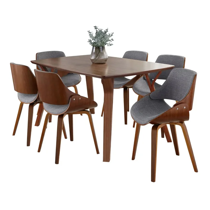 Folia Fabrizzi – 7 Piece Mid Century Modern Dining Set