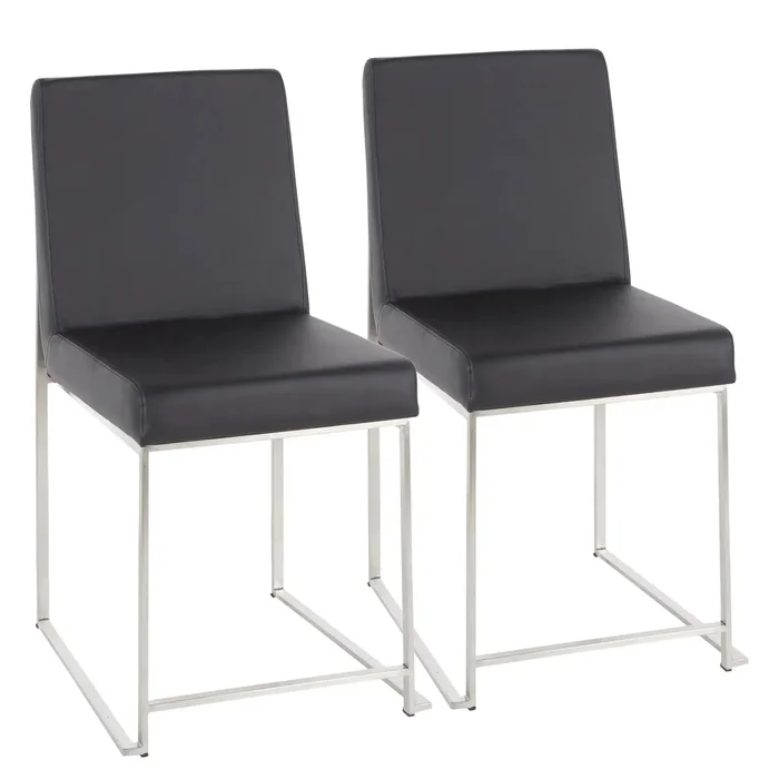 Fuji – Contemporary Modern Elegance High Back Dining Chair (Set of 2)