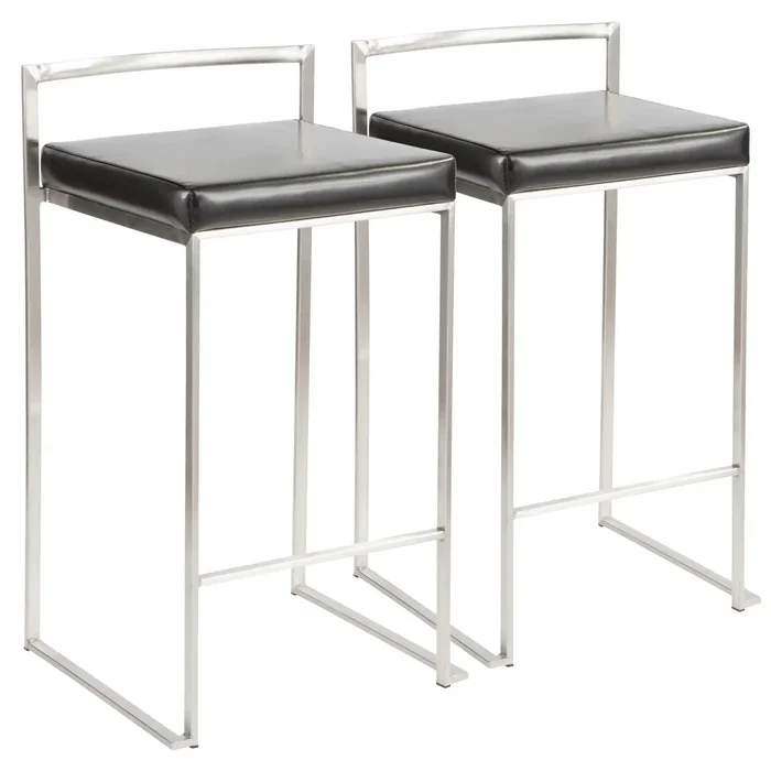 Fuji – Contemporary, Stackable Elegant Counter Stool (Set of 2)