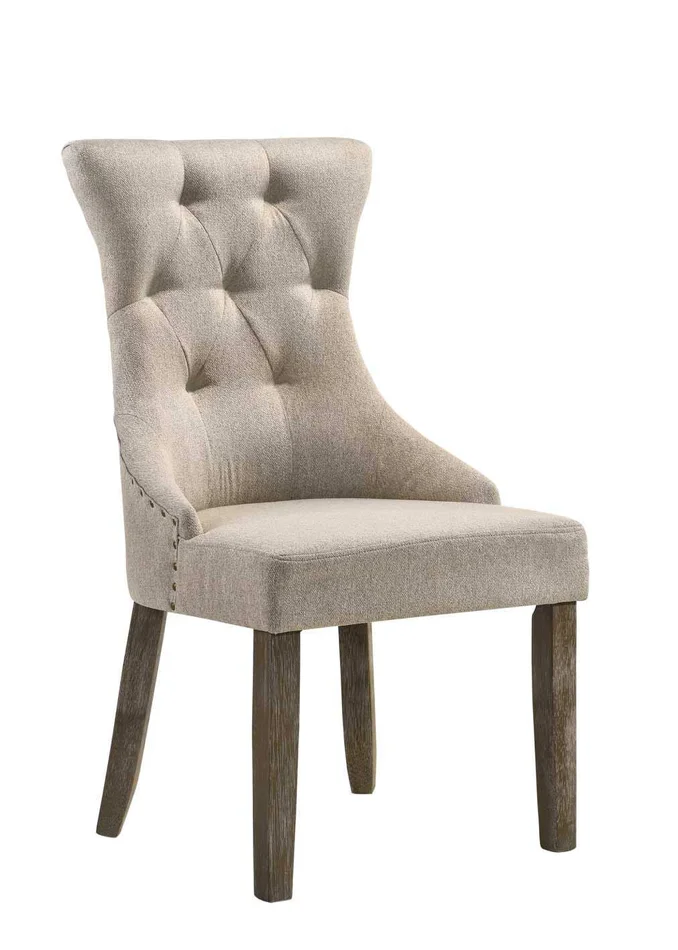 Gabrian – Two Tone Reclaimed Side Chair (Set of 2) – Beige / Gray