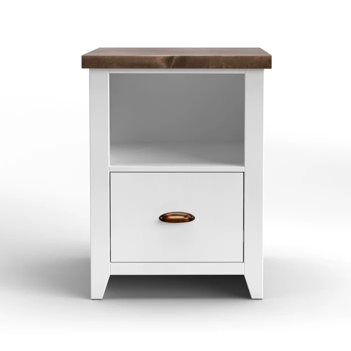 Hampton – 1 Drawer File – Jasmine Whitewash / Barnwood