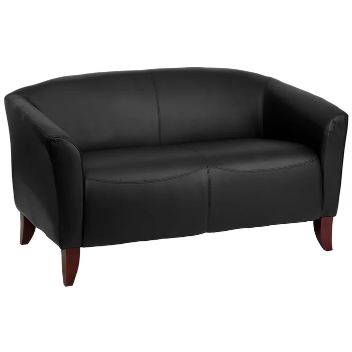 Hercules Imperial Series Black Leathersoft Loveseat By Flash Furniture – Black